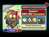 Zombot War Wagon in an advertisement for Gumnut's BOSS FIGHT Tournament in Arena (Gumnut's Sticky Season)