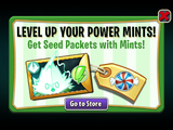 Fila-mint in an ad telling the player to level up his/her power mints