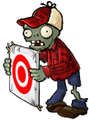 The Target Zombie is holding a target