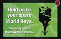 Advertisement about saving keys for Far Future