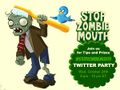 Toothbrush Zombie on an ad for a Stop Zombie Mouth! Twitter Party