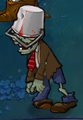 Buckethead Zombie's first degrade (after 380 damage per shot) at Night