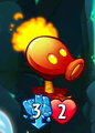 Fire Peashooter with the Strikethrough trait
