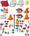 Summer Nights Zombie and his variants' sprites