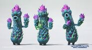 Concept model renders of the Prickle Overlord skin (Plants vs. Zombies: Battle for Neighborville)