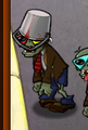 A Buckethead Zombie with future glasses