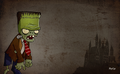 A Franken-Zombie Halloween Wallpaper