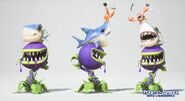 Concept model renders of the The Big Fin-Ish customization (Plants vs. Zombies: Battle for Neighborville)