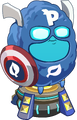Infi-nut (Captain America costume and large projector platform)