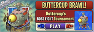 Zombot Tomorrow-tron in an advertisement for Buttercup's BOSS FIGHT Tournament in Arena (Buttercup Brawl!)