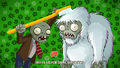 Toothbrush Zombie brushing Yeti Zombie's hair in the Stop Zombie Mouth! music video