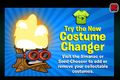Ad for costume changing.