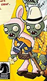 Rodeo Zombie next to Bunny Suit Zombie on the back of The Art of Plants vs. Zombies book