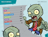 Two Zombies on the Plant vs. Zombies Style Guide's table of contents page