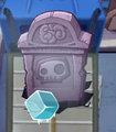 A frozen gravestone as the result of Cool Bean's ability