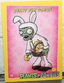 Bunny Suit Zombie on a Stop Zombie Mouth! trading card