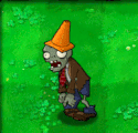 An animated Conehead Zombie