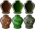 An unused zombie vase with other vase sprites.