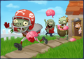 On promo art for Brainball with Imp and Barrel Zombie