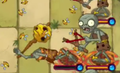 Dead Beehive Thrower Zombie with bees flying around