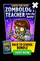 Zombology Teacher on the advertisement for the Back To School Bundle