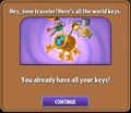 World Key Chain being obtained after all worlds have been unlocked