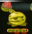 Melon Slice-pult being hurt by an enemy active ability