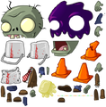 Big Brainz Zombie and his variants' sprites and textures