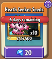 Heath Seeker's seeds in the store (Special)