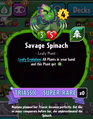 Savage Spinach's statistics