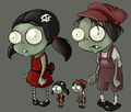 Concept art of what appears to be zombie kids.[3]