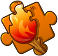 Burning Torch Puzzle Piece