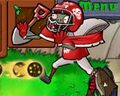Football Zombie with a first degraded football helmet
