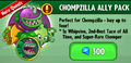 Chomper on the advertisement for the Chompzilla Ally Pack