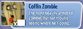 Coffin Zombie's stickerbook description in Garden Warfare