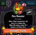 Fire Rooster's old stats and ability description.