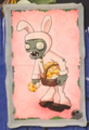 Bunny Suit Zombie in a Plants vs. Zombies sticker album