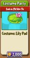 Lily Pad's costume in the store