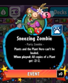 Sneezing Zombie and her old abilities.