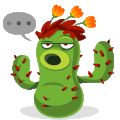 Animated Cactus sticker from Plants vs. Zombies Stickers