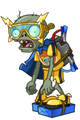 A Zombie wearing a Electric Boogaloo costume