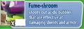 Fume-shroom's stickerbook description in Garden Warfare 1
