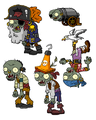 Another concept art of Pirate Captain Zombie, along with other zombie