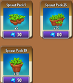 Sprout Packs in the store