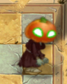 A green-eyed Pumpkin Zombie