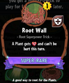 Root Wall's statistics