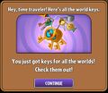 World Key Chain being obtained when the player did not unlock all worlds