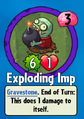 The player receiving Exploding Imp from a Premium Pack