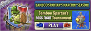 Zombot Tomorrow-tron in an advertisement for Bamboo Spartan's BOSS FIGHT Tournament in Arena (Bamboo Spartan's Marchin' Season)