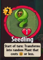 The player unlocking Seedling for the first time